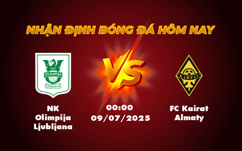 NK Olimpija Ljubljana vs FC Kairat Almaty Liệu đội khách có tạo nên bất ngờ 1 nk olimpija ljubljana fc kairat almaty 09 07 c1